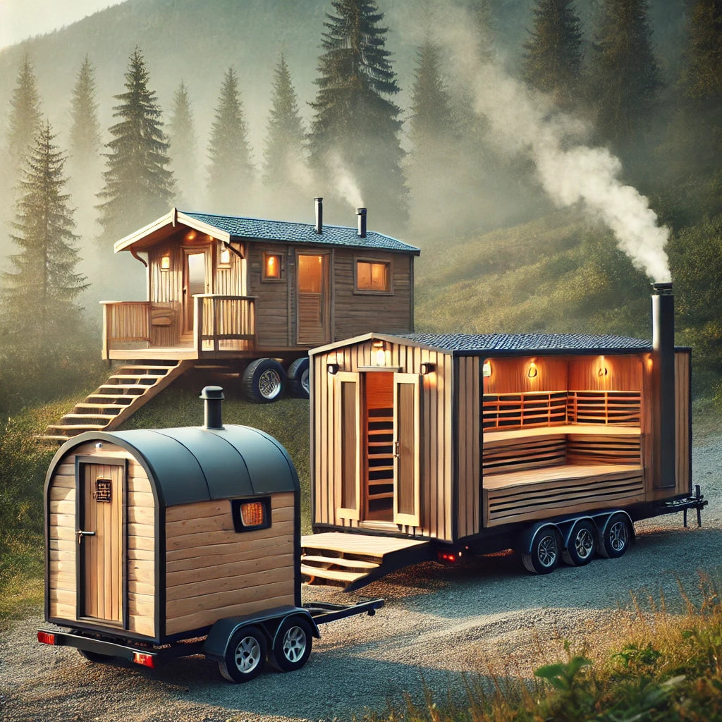Custom Barrel Mobile Trailer Sauna Concept - Creator