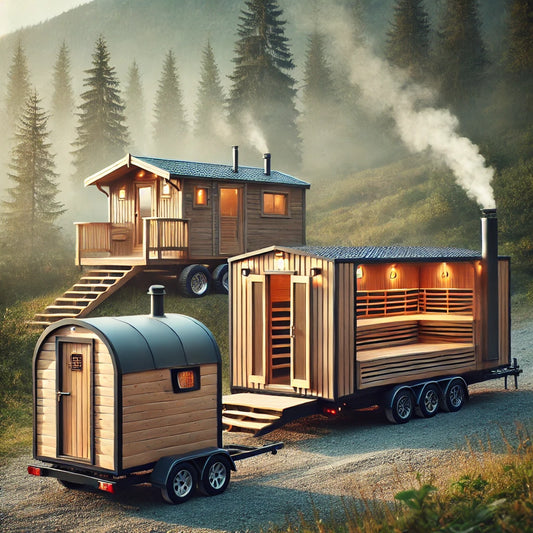Custom Barrel Mobile Trailer Sauna Concept - Creator