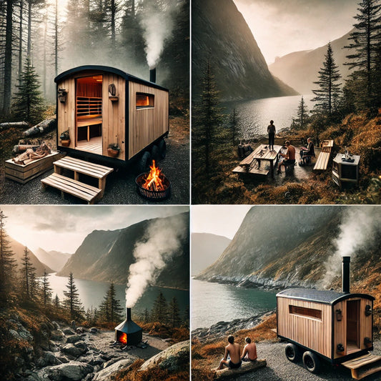 Custom Barrel Mobile Trailer Sauna Concept - Guard